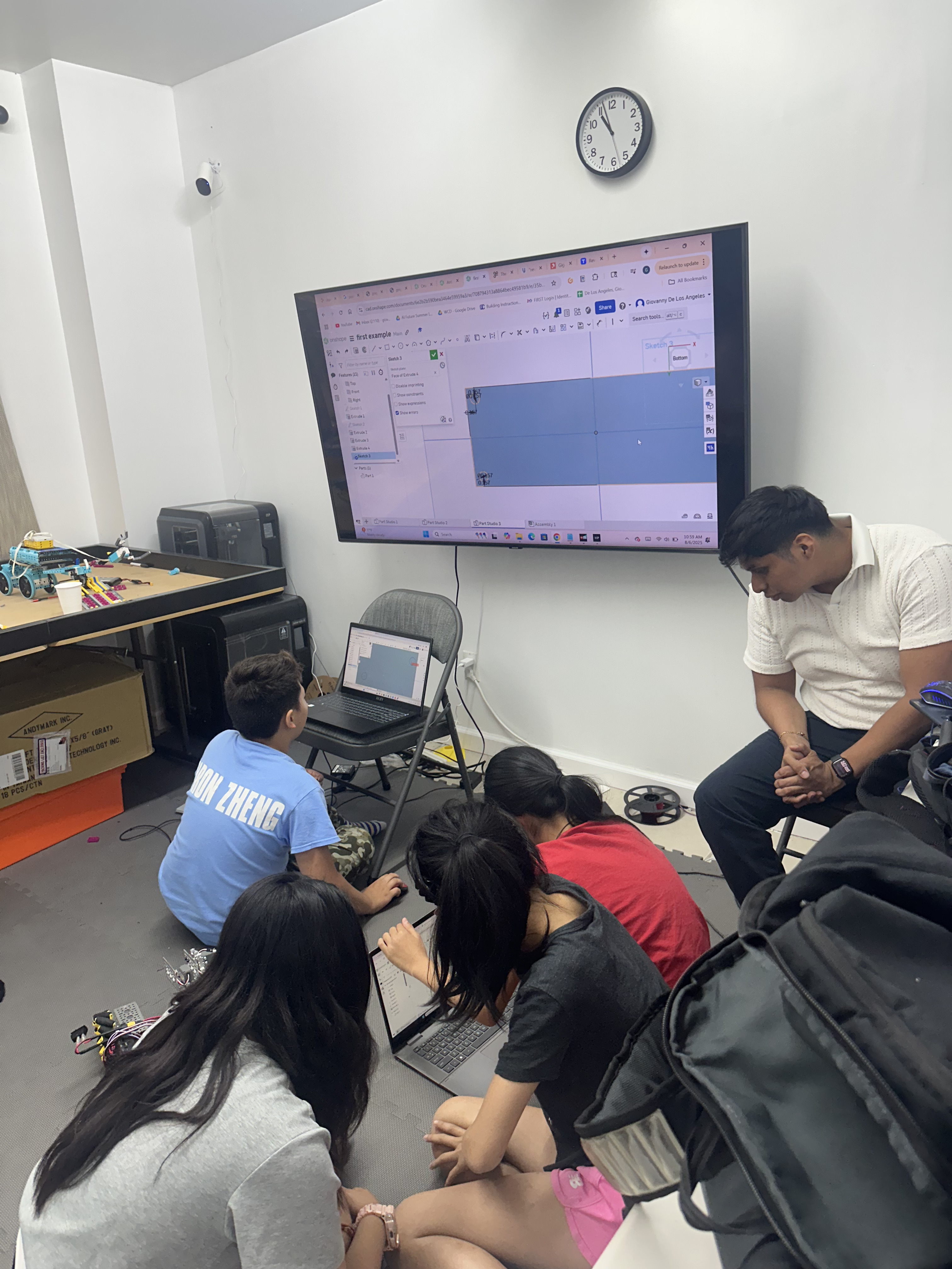 Summer robotics classroom moment